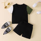Ensemble short imprimé à manches courtes