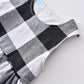 Robe à carreaux simple et décontractée pour fille