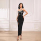 Chain Diamond Skinny Slimming Long Dress Hip-wrapped Evening Dress