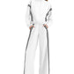 Double Striped Long-sleeve Zipper Pants Pocket Sports Suit