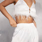 European And American New Feather Camisole Set