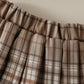College Style Blouse Knitted Vest Plaid Row Pleated Skirt Set Three-piece Set