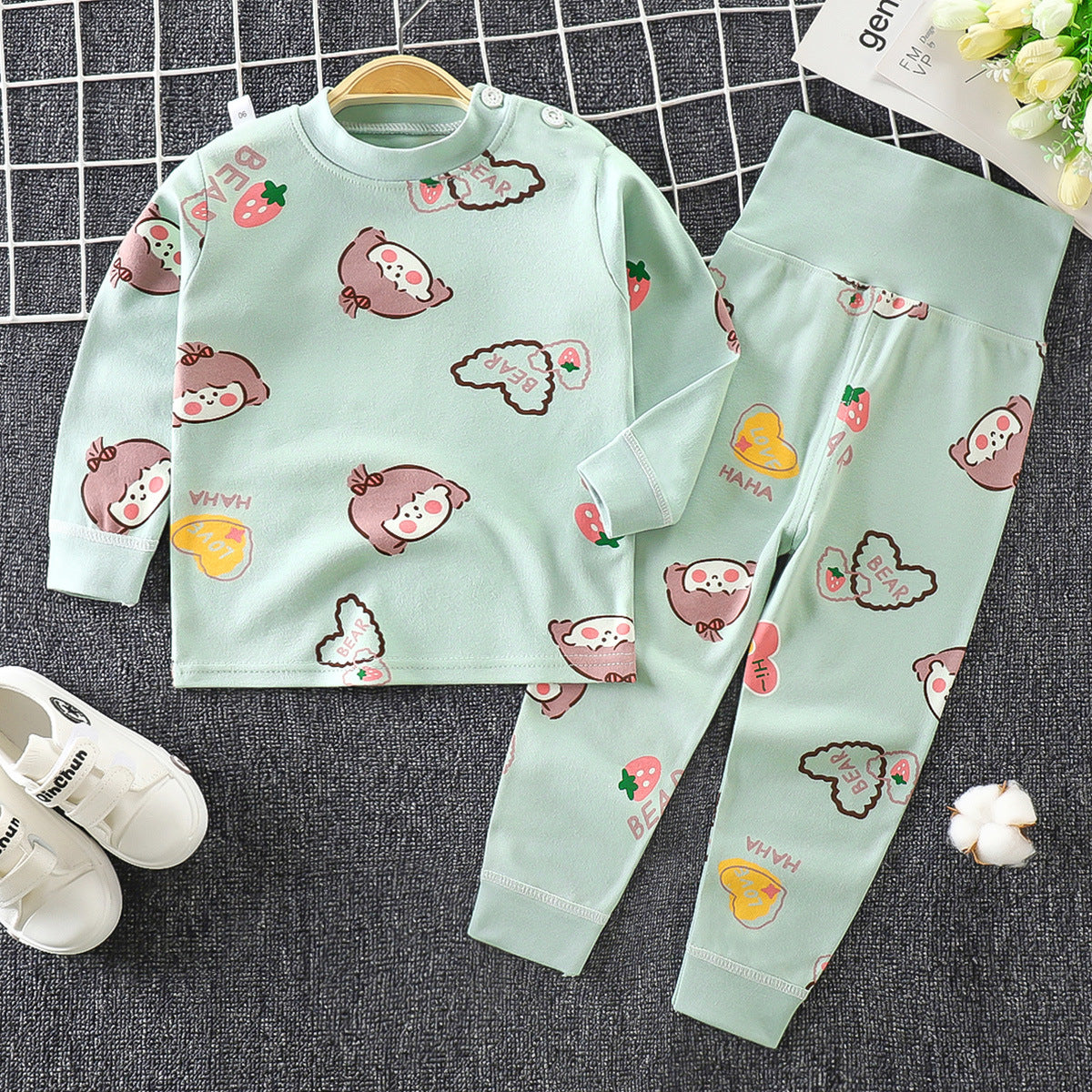 Toddler Boys And Girls Baby Autumn Clothes Long Trousers Home Service