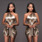 New Style Jumpsuit Sleeveless Slanted Shoulder  Back Jumpsuit Slim Fit Lace-up Skirt