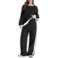 Spring And Autumn Leisure Simple Graceful Color Matching Long Sleeve