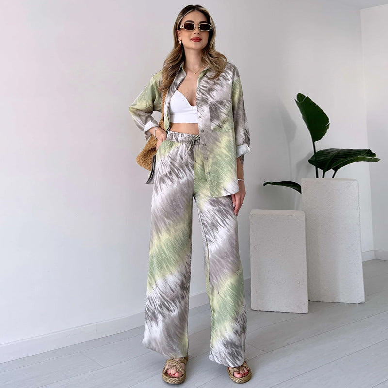 Ensemble décontracté à la mode européenne et américaine avec pantalon large