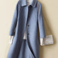 Double Faced Cashmere Womens Mid Length Loose Wool Coat