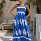 Beach Dress Vacation Style Printed Strapless Dress
