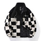 Plaid Lamb Wool Coat For Men And Women In Winter