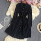 Women's Fashion Temperament Long-sleeved Shirt Dress