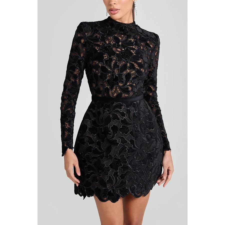 Casual Solid Color Long Sleeve Zipper Dress