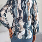 Casual Contrast Color Striped Shirt Suit Collar Long Sleeve Shirt