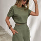 Women's Casual Breathable Short Sleeved Set