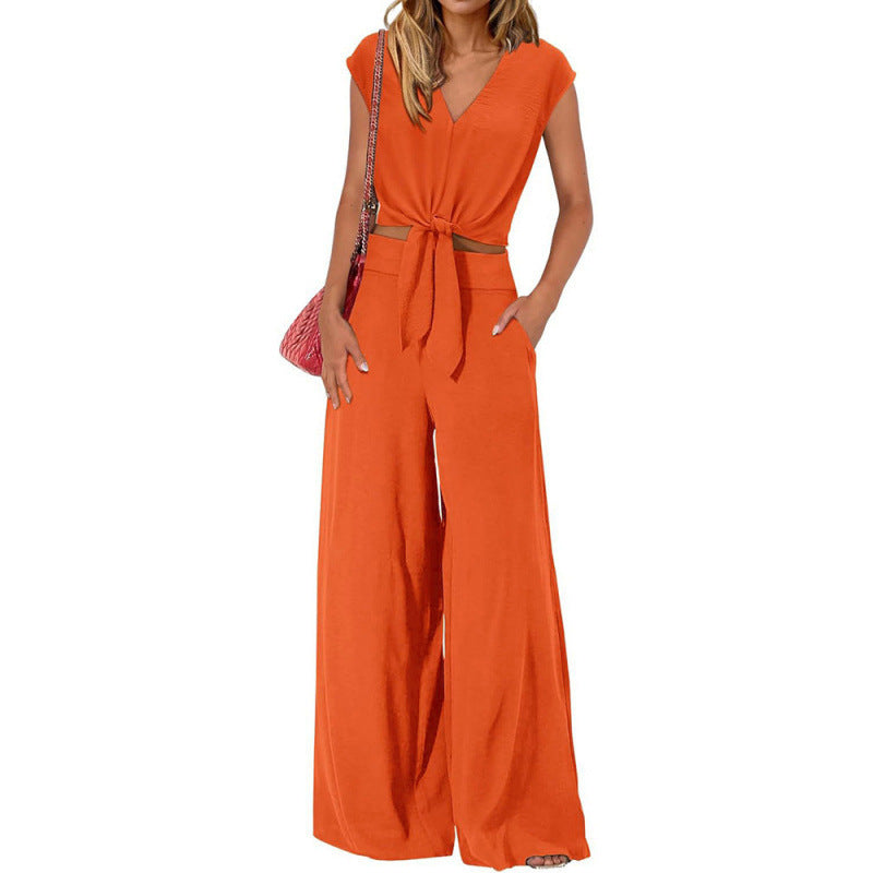Fashion Casual Top Loose Two-piece Suit
