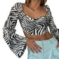 Fashion Blouse With Straps Wrapped Chest