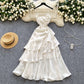 Women's Fashion Ruffles Slim Strap Dress