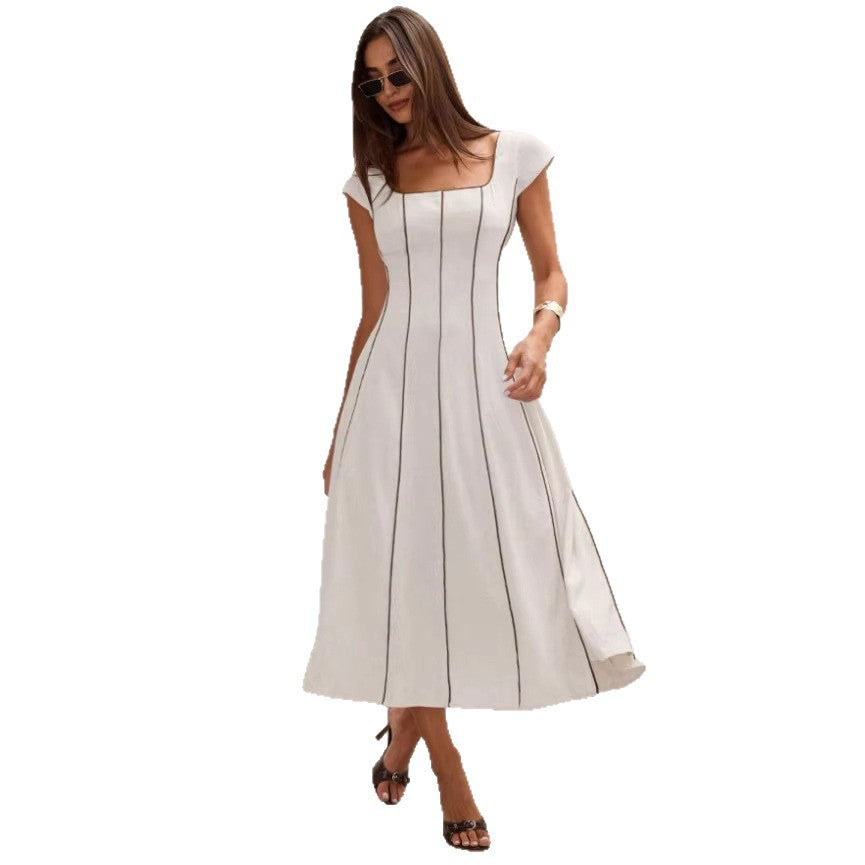 Women's Fashionable Printed Sexy Backless Slip Dress