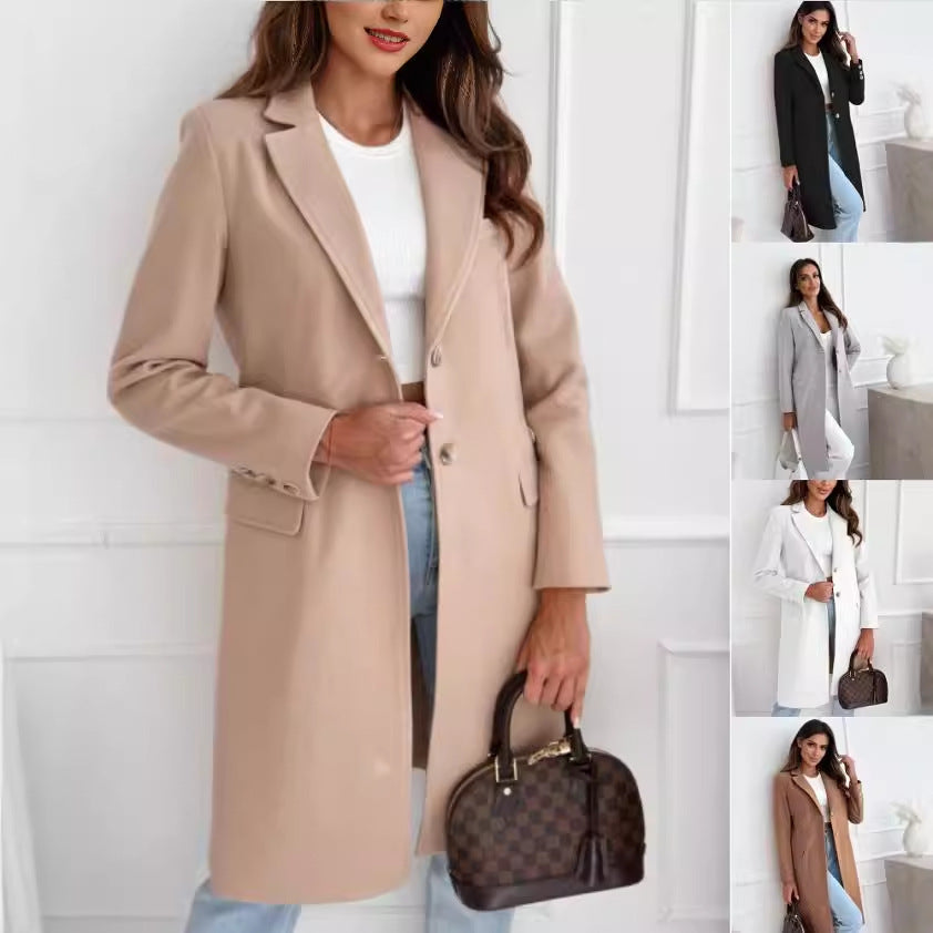 Manteau mi-long en laine à boutons Simplicity