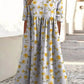 Women's Summer New V-neck Simple Printing Casual Dress In Stock Dress