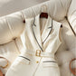 Western Style Chic Classic Style White Suit Vest