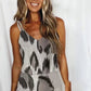 Printed Leopard V-Neck Slip Dress