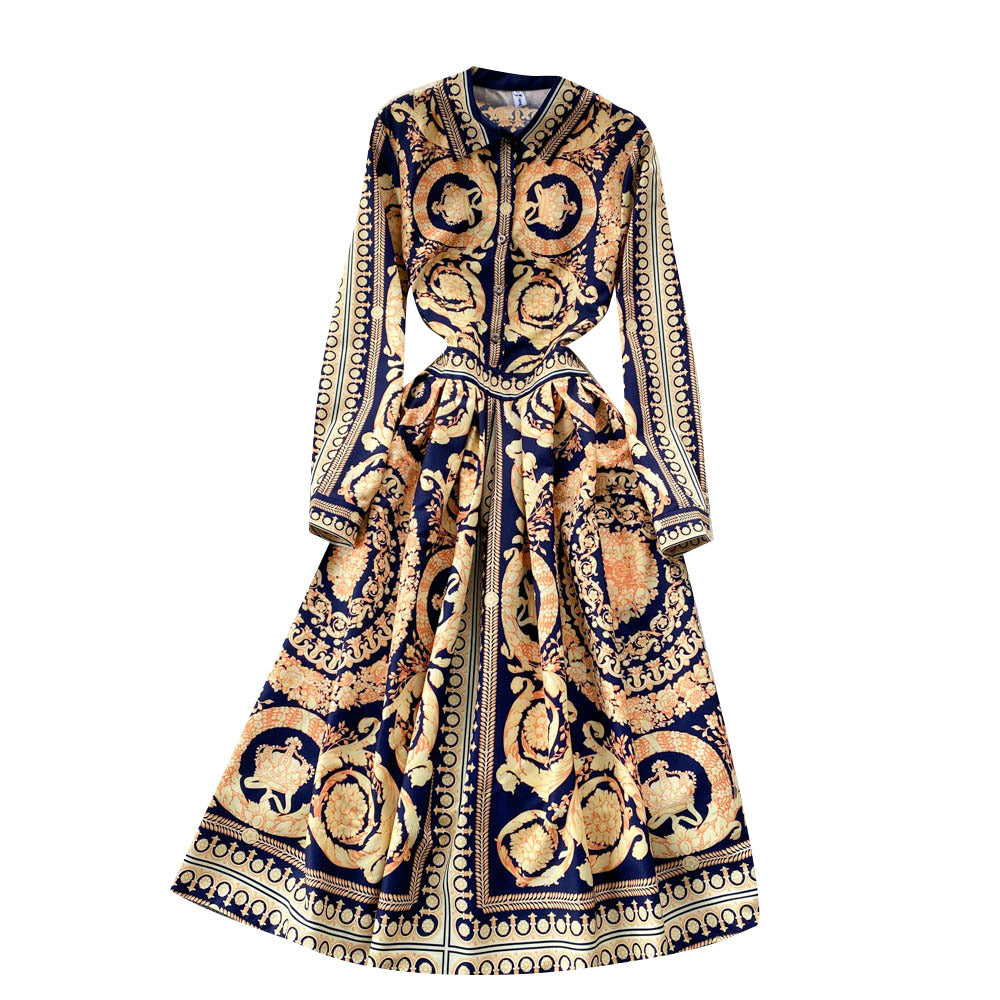 All-match Waist-slimming Dress With Gentle Wind And Big Swing