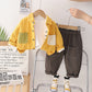Color Block Shirt Small And Medium Boys Three-piece Suit