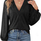 V-neck Casual Long Sleeve Top