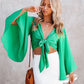 Flare Sleeve Sweet Fashion Sweet Lace Top