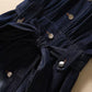 Robe en jean à revers, simple boutonnage, manches courtes, dégradé de couleurs, tendance, taille ajustée