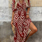 Loose Women's Wear Elegant Style Random Printing Tie-dye Large Swing Dress