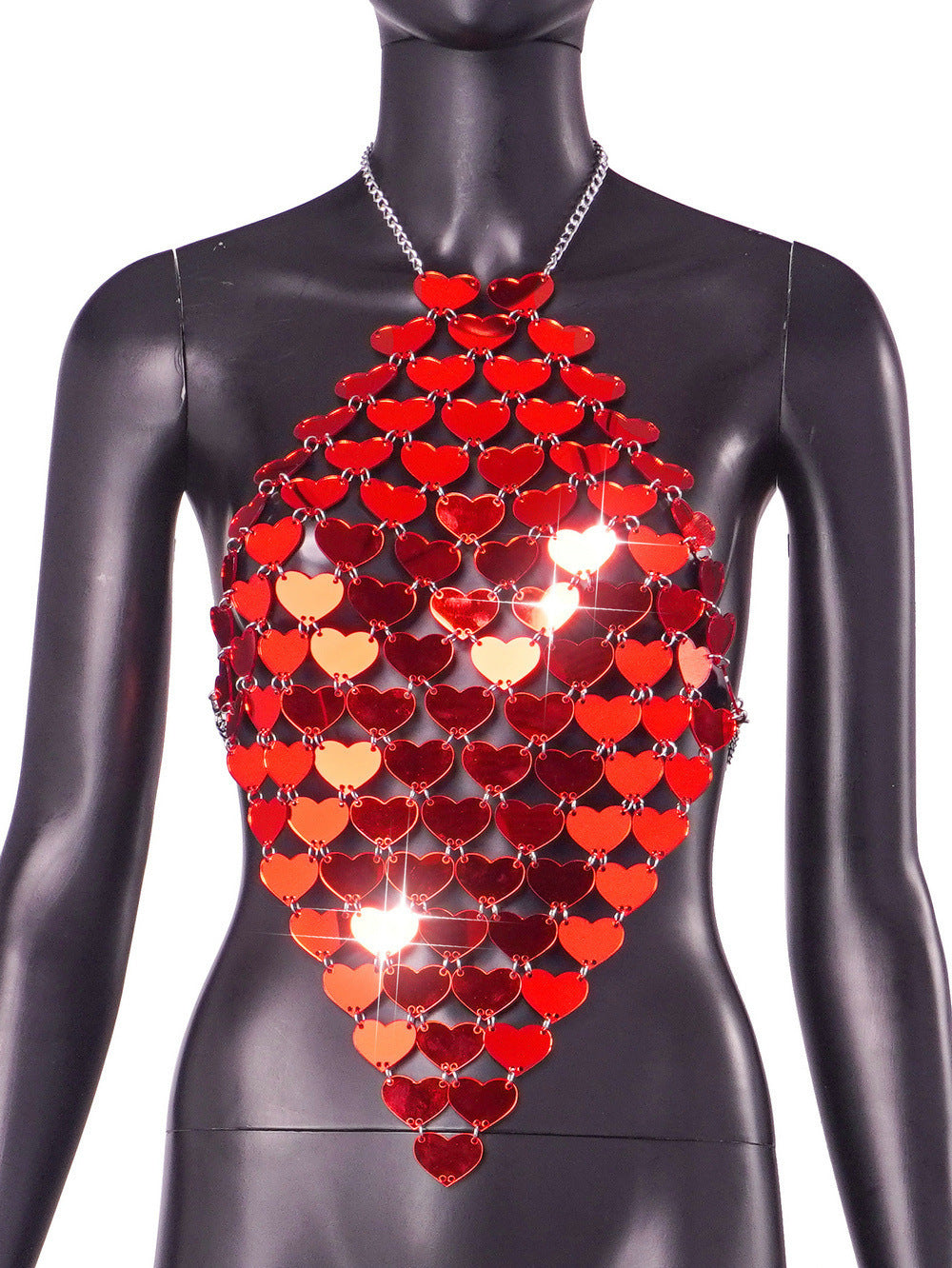 Women's Fashion Love Acrylic Paillette Vest