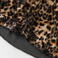 Long-sleeved Sweatshirt And Leopard Print Skirt Two-piece Set