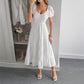 Casual Vacation Style Puff Sleeve Maxi Dress