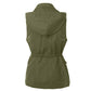Women's Fashion Solid Color Work Vest Hooded Drawstring Coat