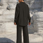 Fashion Graceful Plus Size Women's Long Sleeve Cardigan Two-piece Set Casual Solid Color Suit