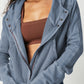 Women's Fashion Casual Patchwork Zipper Hooded Sweatshirt