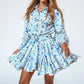 Fashionable Floral Print Dress With Lantern Sleeves