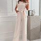 Commuter Waist Trimming Lace Up Jumpsuit High Waist Women