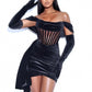 Women's Velvet With Evening Dress