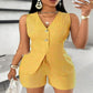 European And American Ladies Fashion Comfort And Casual Open Chest Lace-up Short-sleeved Shirt