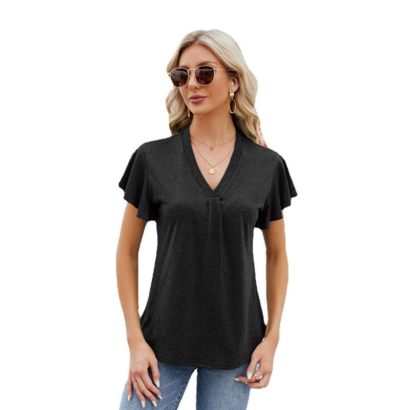 Fashion Short Sleeve T-shirt Top For Women