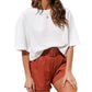 Women's Short-sleeved Solid Color Casual Top