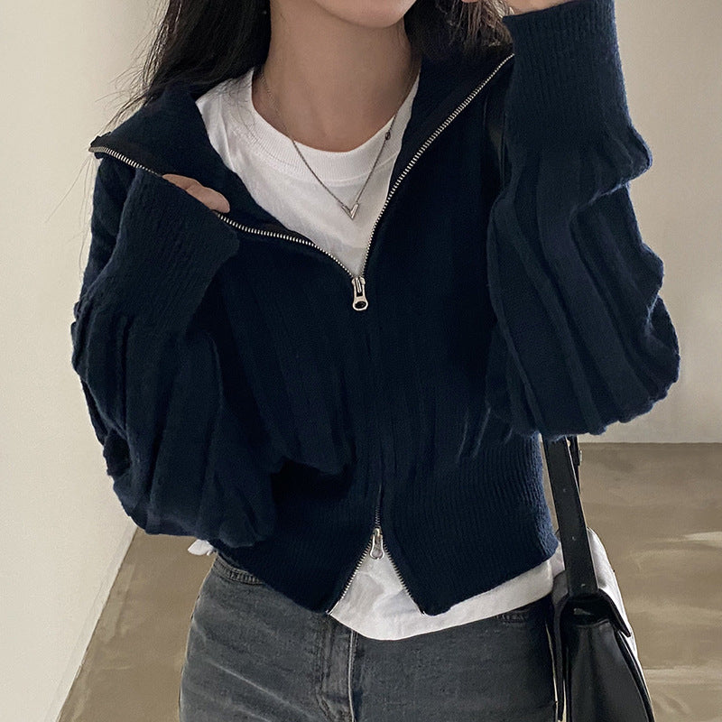 Personalized Trend Solid Color Basic Double Head Top