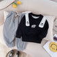 Spring And Autumn Children Sweater Pants Suit