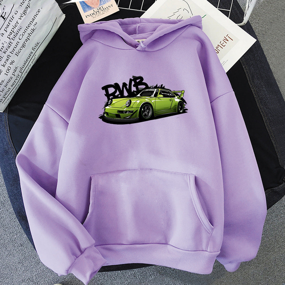 Sweat à capuche Initial D Fashion pour Porsche 911 RWB à manches longues