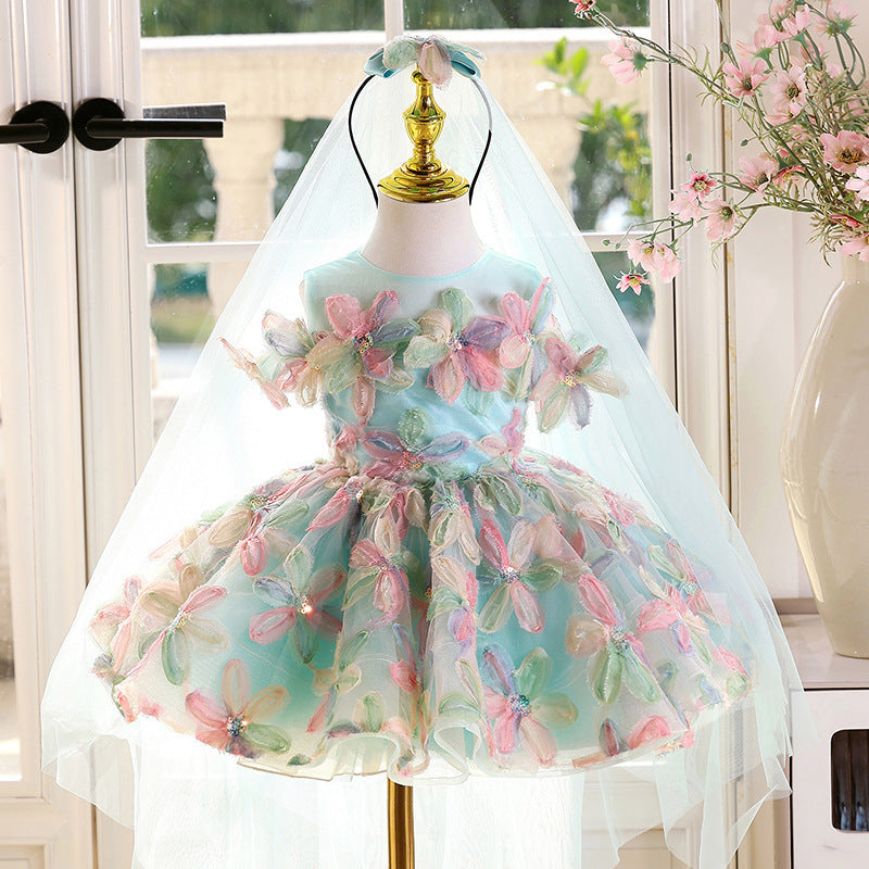 Children's Birthday Princess Dress Piano Performance