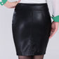 Fashion Slim High Waist PU Leather Skirt