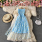 Women's Casual Sling Floral Skirt French Dress