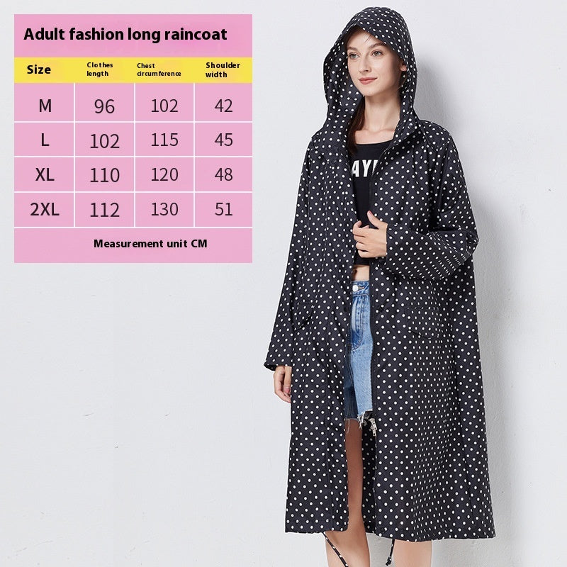 Raincoat Mid-length Windproof Outdoor Poncho Tide
